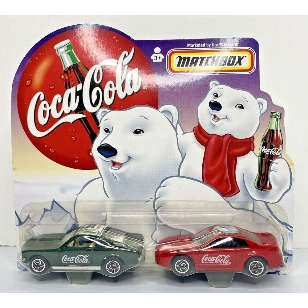 1999 Matchbox Coca-Cola Dad’s And Son’s Ford Mustang Set Collectibles SKU U11